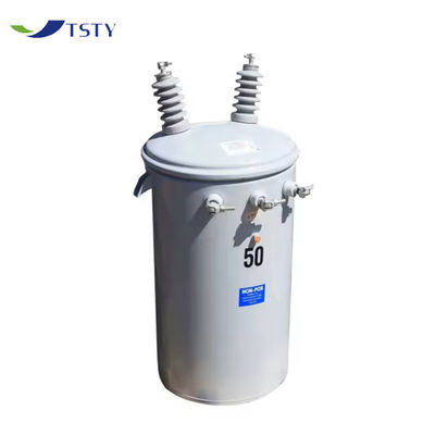 Yağ dolu kutup monteli transformatör 15kva 4160V'den 480/277V'ye 25kva 37.5kva Tek fazlı